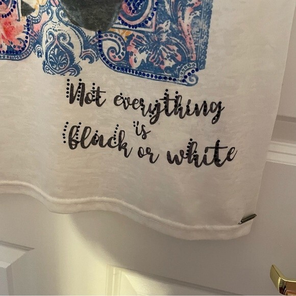 NWT Zebra Graphic Short Sleeve T Shirt Sz S Bedazzled Sequin Colorful Kidcore - Picture 3 of 9